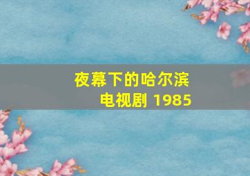 夜幕下的哈尔滨 电视剧 1985